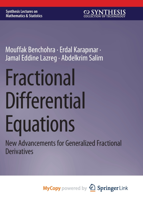 Book Fractional Differential Equations Mouffak Benchohra