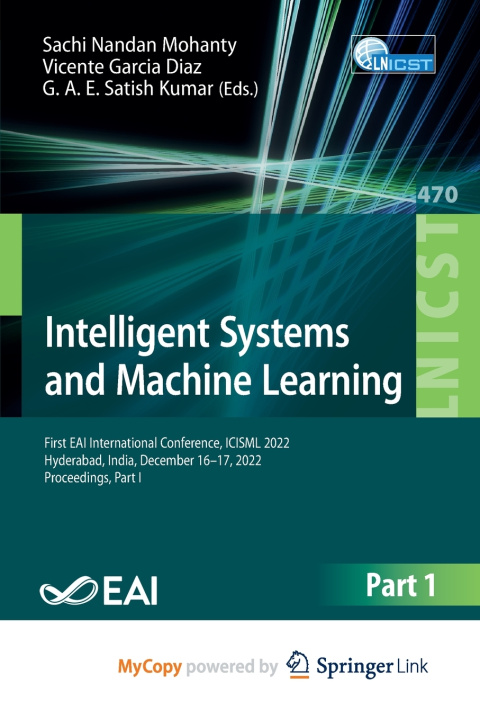 Knjiga Intelligent Systems and Machine Learning Sachi Nandan Mohanty