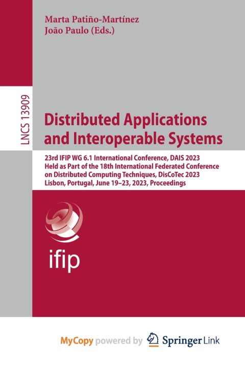 Книга Distributed Applications and Interoperable Systems Marta Patiño-Martínez
