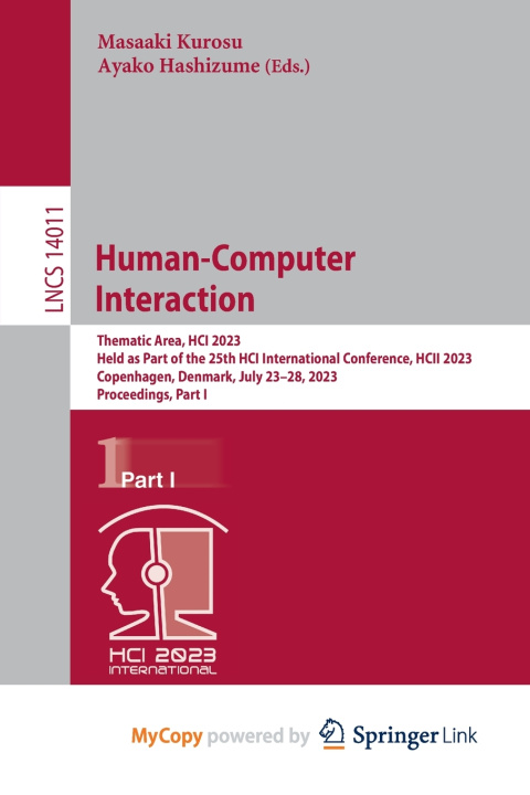 Knjiga Human-Computer Interaction Masaaki Kurosu