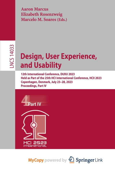 Buch Design, User Experience, and Usability Aaron Marcus
