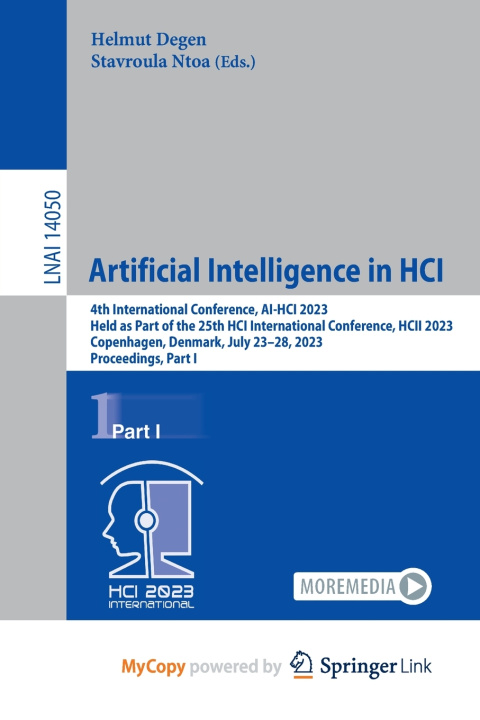 Книга Artificial Intelligence in HCI Helmut Degen