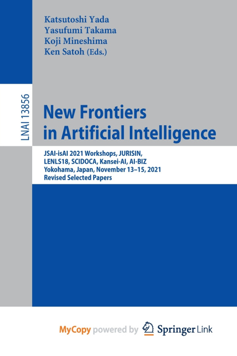 Kniha New Frontiers in Artificial Intelligence Katsutoshi Yada