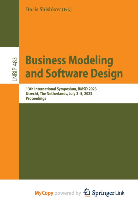 Boek Business Modeling and Software Design Boris Shishkov