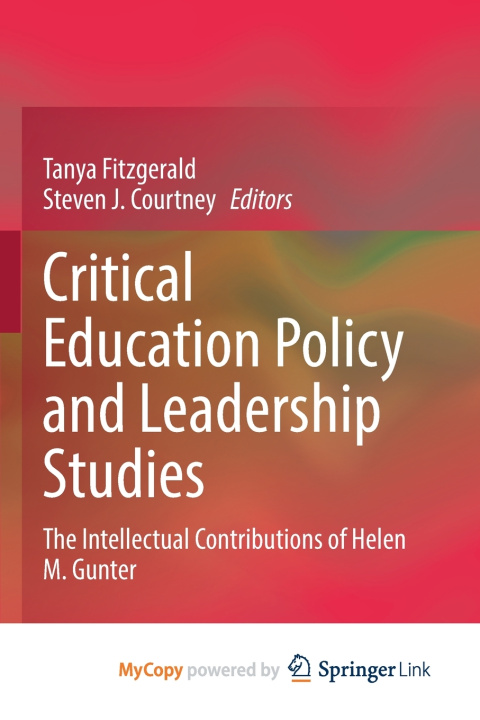 Kniha Critical Education Policy and Leadership Studies Tanya Fitzgerald