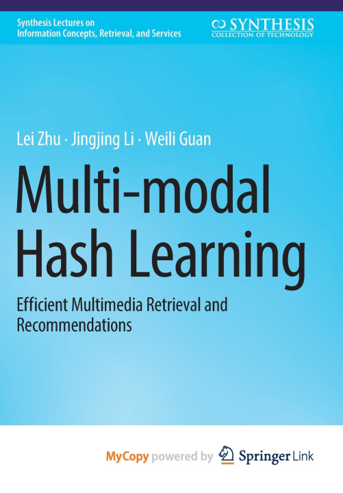 Knjiga Multi-modal Hash Learning Lei Zhu