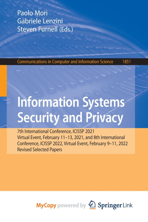 Boek Information Systems Security and Privacy Paolo Mori