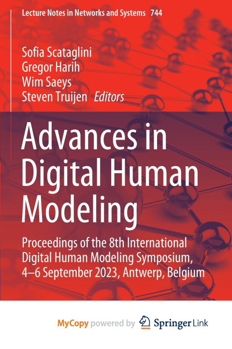 Книга Advances in Digital Human Modeling Sofia Scataglini