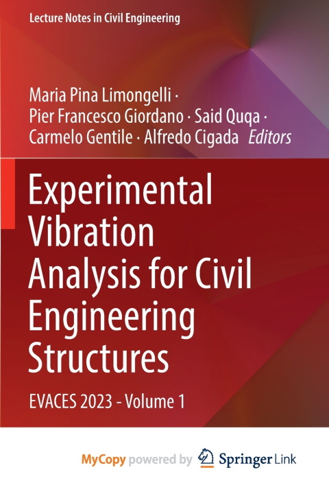 Book Experimental Vibration Analysis for Civil Engineering Structures Maria Pina Limongelli