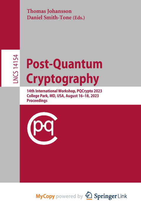 Kniha Post-Quantum Cryptography Thomas Johansson