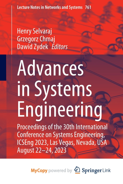 Kniha Advances in Systems Engineering Henry Selvaraj