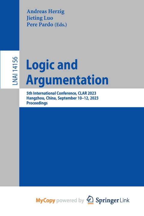 Kniha Logic and Argumentation Andreas Herzig