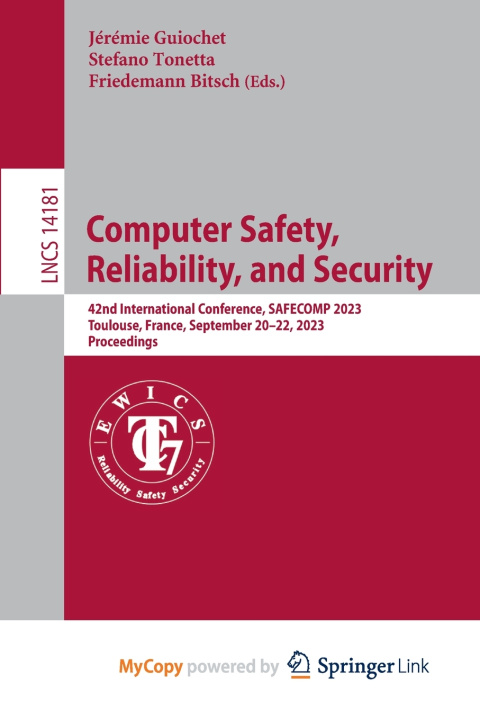 Book Computer Safety, Reliability, and Security Jérémie Guiochet