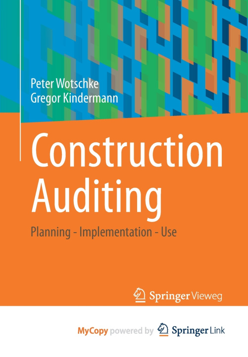 Knjiga Construction Auditing Peter Wotschke
