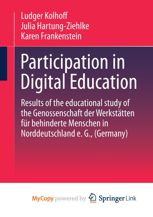 Knjiga Participation in Digital Education Ludger Kolhoff