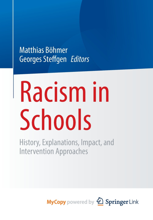 Kniha Racism in Schools Matthias Böhmer