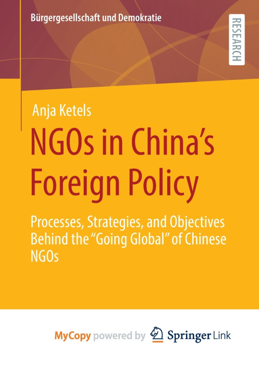 Книга NGOs in China's Foreign Policy Anja Ketels