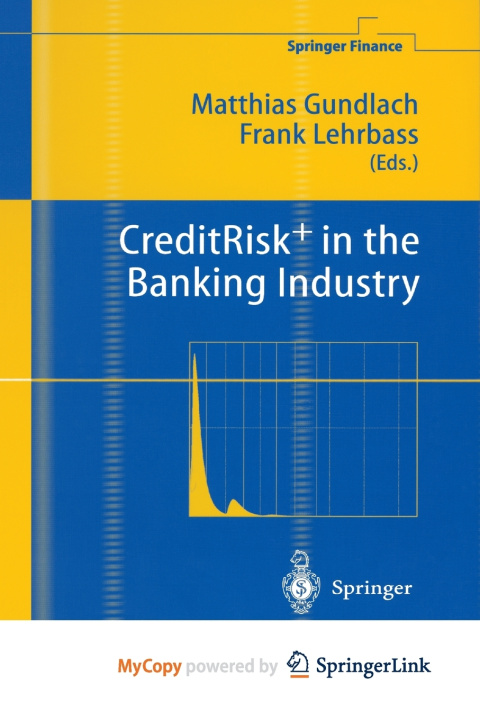 Knjiga CreditRisk+ in the Banking Industry Matthias Gundlach