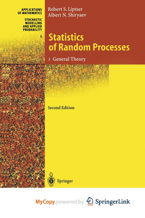 Kniha Statistics of Random Processes Robert S. Liptser