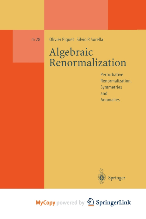 Kniha Algebraic Renormalization Olivier Piguet