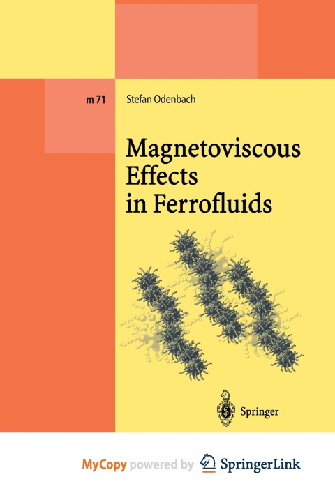Kniha Magnetoviscous Effects in Ferrofluids Stefan Odenbach