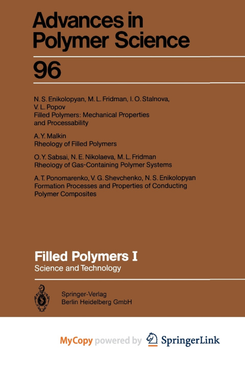 Kniha Filled Polymers I Nikolay S. Enikolopyan