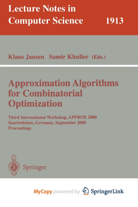 Knjiga Approximation Algorithms for Combinatorial Optimization Klaus Jansen