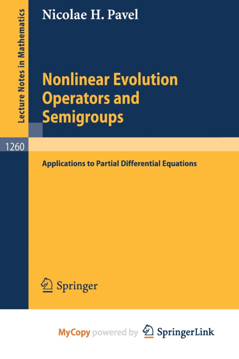 Kniha Nonlinear Evolution Operators and Semigroups Nicolae H. Pavel