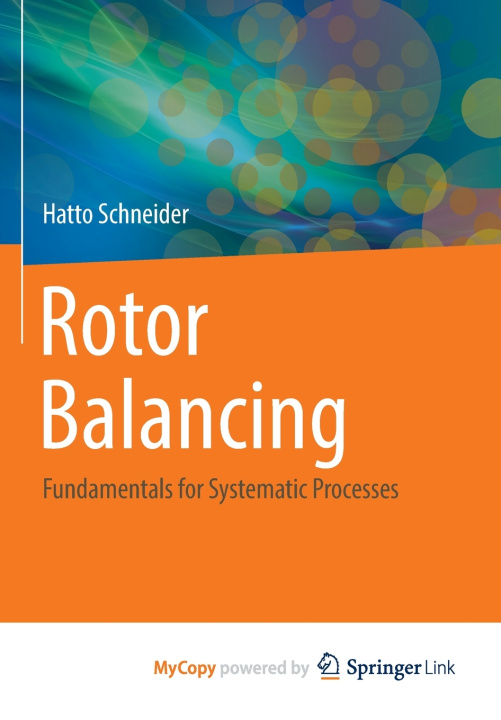 Knjiga Rotor Balancing Hatto Schneider