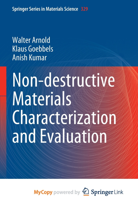 Knjiga Non-destructive Materials Characterization and Evaluation Walter Arnold