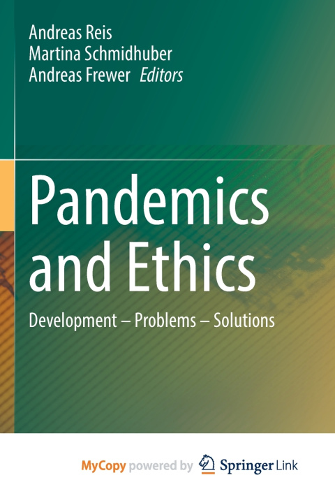 Book Pandemics and Ethics Andreas Reis