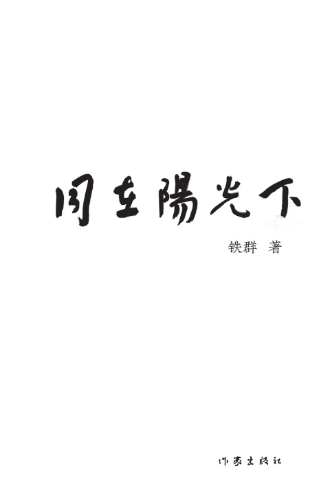 Книга 同在阳光下 Under The Sun Together 铁群