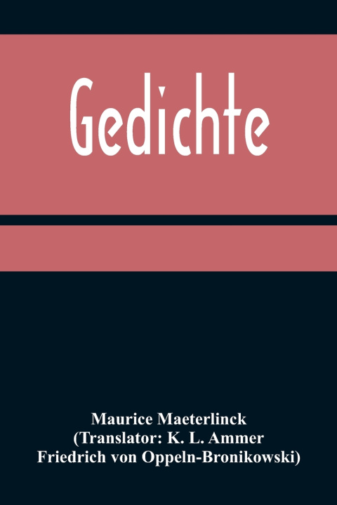 Kniha Gedichte Maurice Maeterlinck