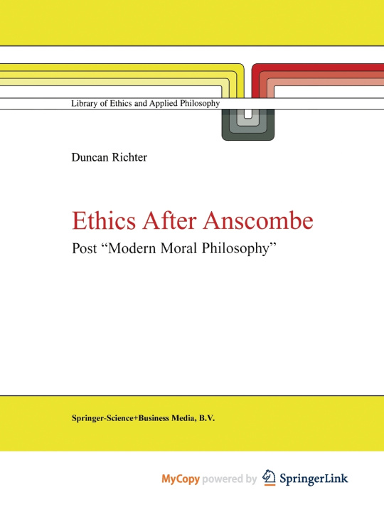 Kniha Ethics after Anscombe D.J. Richter