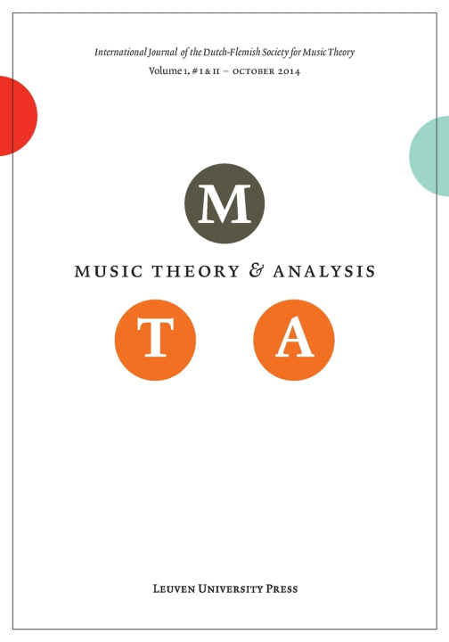 Kniha Music Theory and Analysis Volume 1 Issue I & II, 2014 (Journal Subscription) Pieter Bergé
