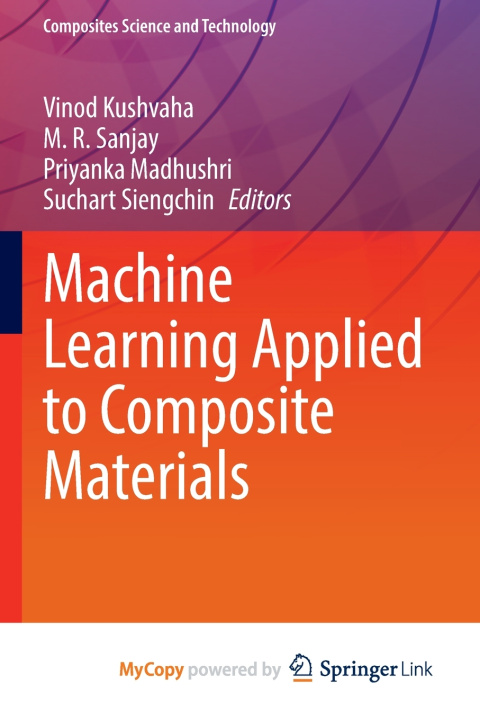 Kniha Machine Learning Applied to Composite Materials Vinod Kushvaha