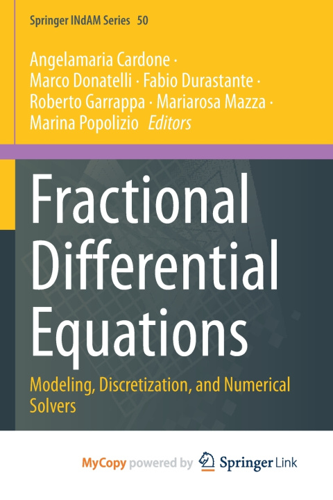 Buch Fractional Differential Equations Angelamaria Cardone