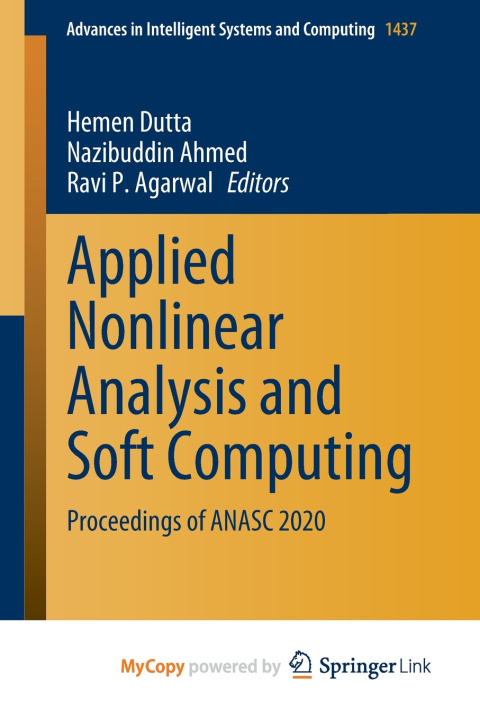 Kniha Applied Nonlinear Analysis and Soft Computing Hemen Dutta
