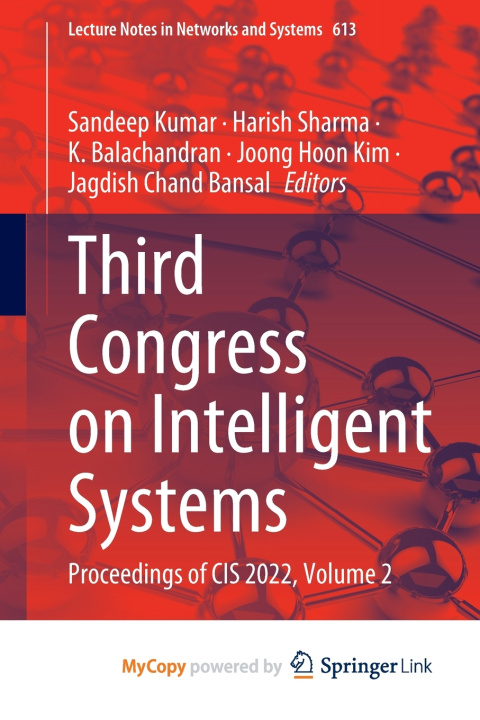 Kniha Third Congress on Intelligent Systems Sandeep Kumar
