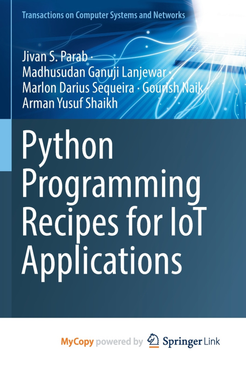 Kniha Python Programming Recipes for IoT Applications Jivan S. Parab