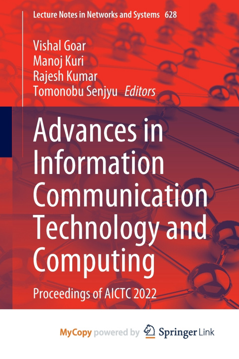Buch Advances in Information Communication Technology and Computing Vishal Goar