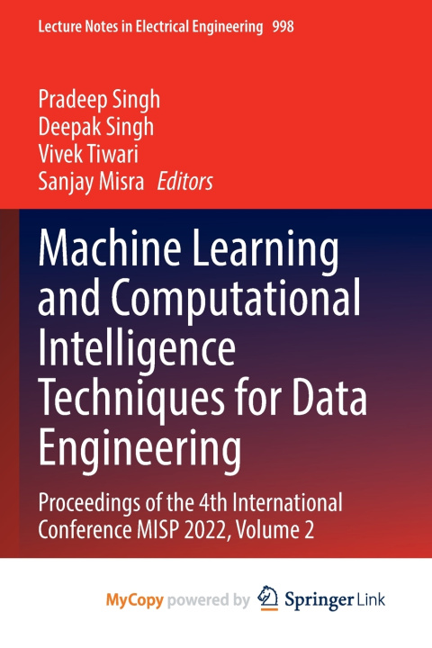 Kniha Machine Learning and Computational Intelligence Techniques for Data Engineering Pradeep Singh