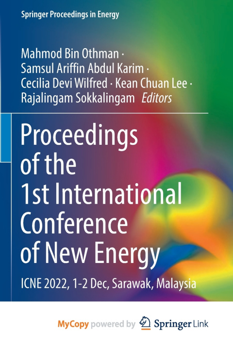 Kniha Proceedings of the 1st International Conference of New Energy Mahmod Bin Othman