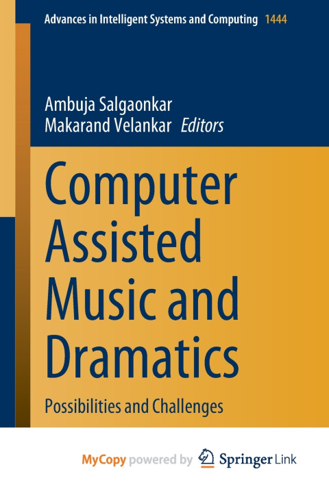 Kniha Computer Assisted Music and Dramatics Ambuja Salgaonkar