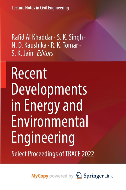Kniha Recent Developments in Energy and Environmental Engineering Rafid Al Khaddar