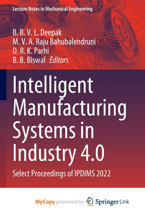 Knjiga Intelligent Manufacturing Systems in Industry 4.0 B. B. V. L. Deepak