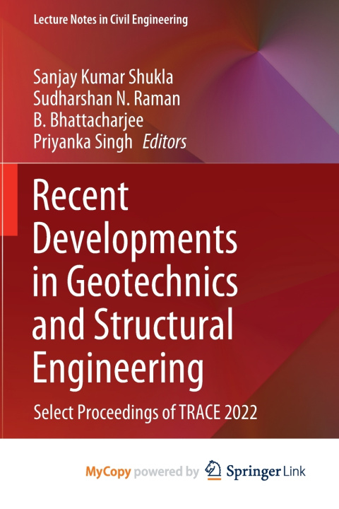 Kniha Recent Developments in Geotechnics and Structural Engineering Sanjay Kumar Shukla