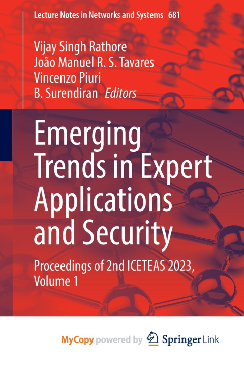 Book Emerging Trends in Expert Applications and Security Vijay Singh Rathore