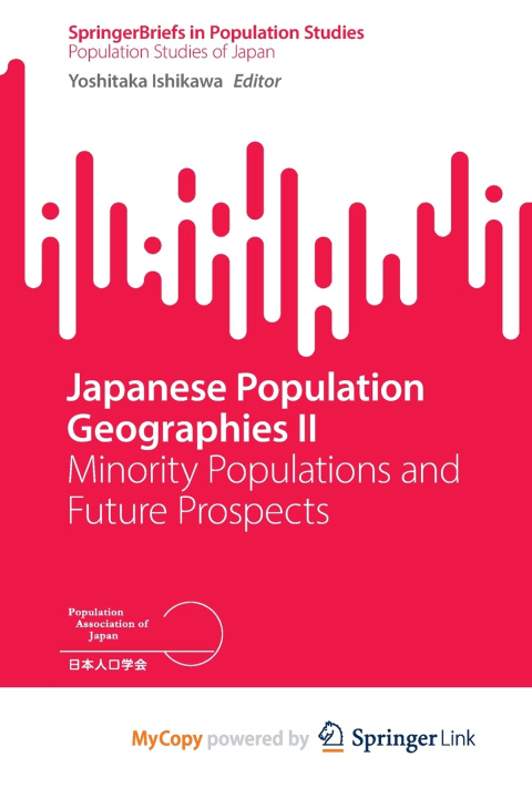 Kniha Japanese Population Geographies II Yoshitaka Ishikawa