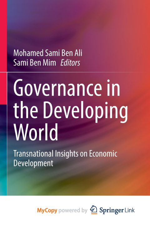 Kniha Governance in the Developing World Mohamed Sami Ben Ali